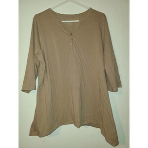 D & Co. denim + company Shirt Top Women's XL Long Sleeve Outdoor Casual Wear(E1)